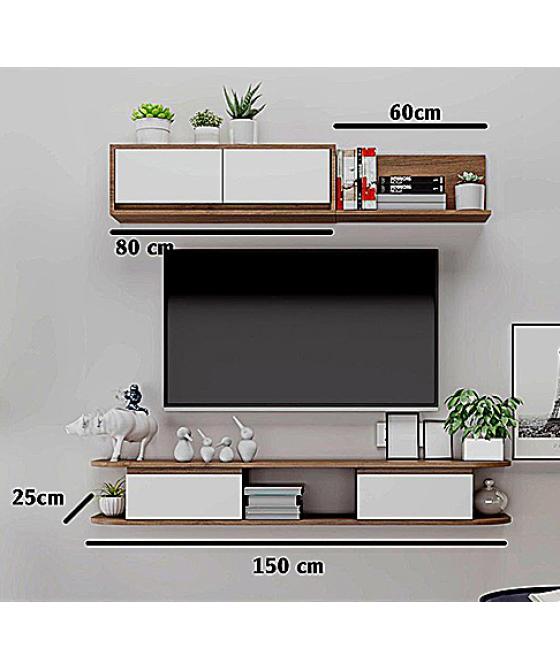 Kệ tivi treo tường 265 - Gỗ MDF, Dài 150cm Kệ tivi treo tường 265 - Gỗ MDF, Dài 150cm